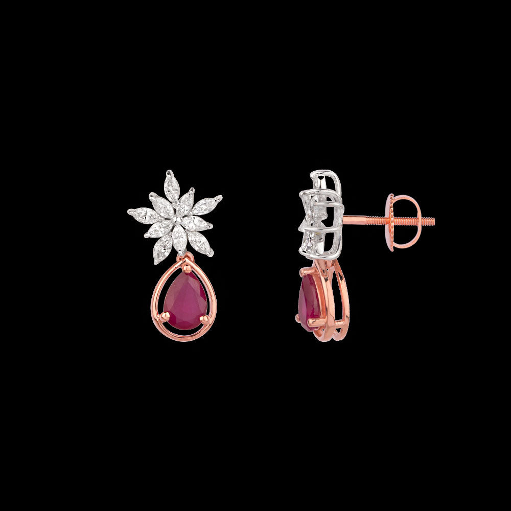 18K White Gold Diamond Jewellery - 0.793ct VVS-EF with Colour Stones