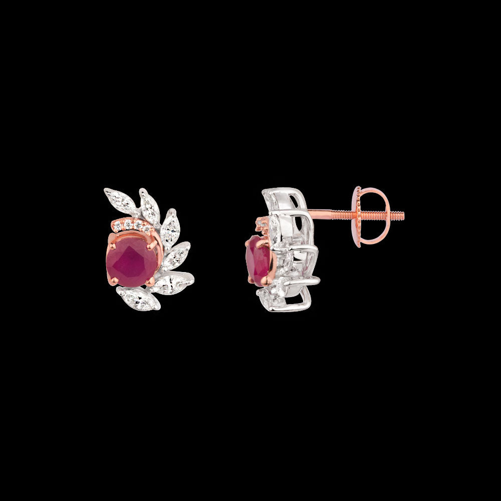 18K Two Tone Gold Diamond Jewellery - 0.5ct VVS-VS-EF with Colour Stones