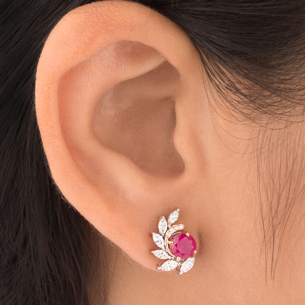 18K Two Tone Gold Diamond Jewellery - 0.5ct VVS-VS-EF with Colour Stones
