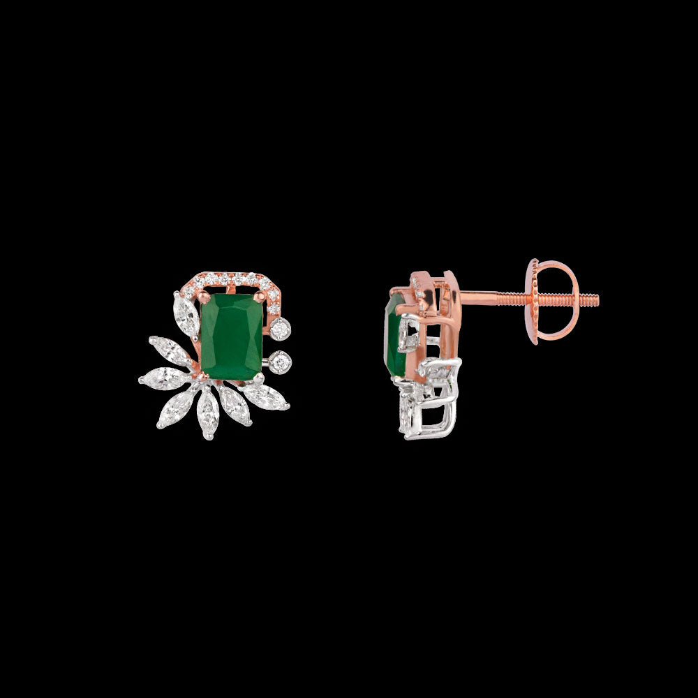 18K Two Tone Gold Diamond Jewellery - 0.757ct VVS-VS-EF with Colour Stones