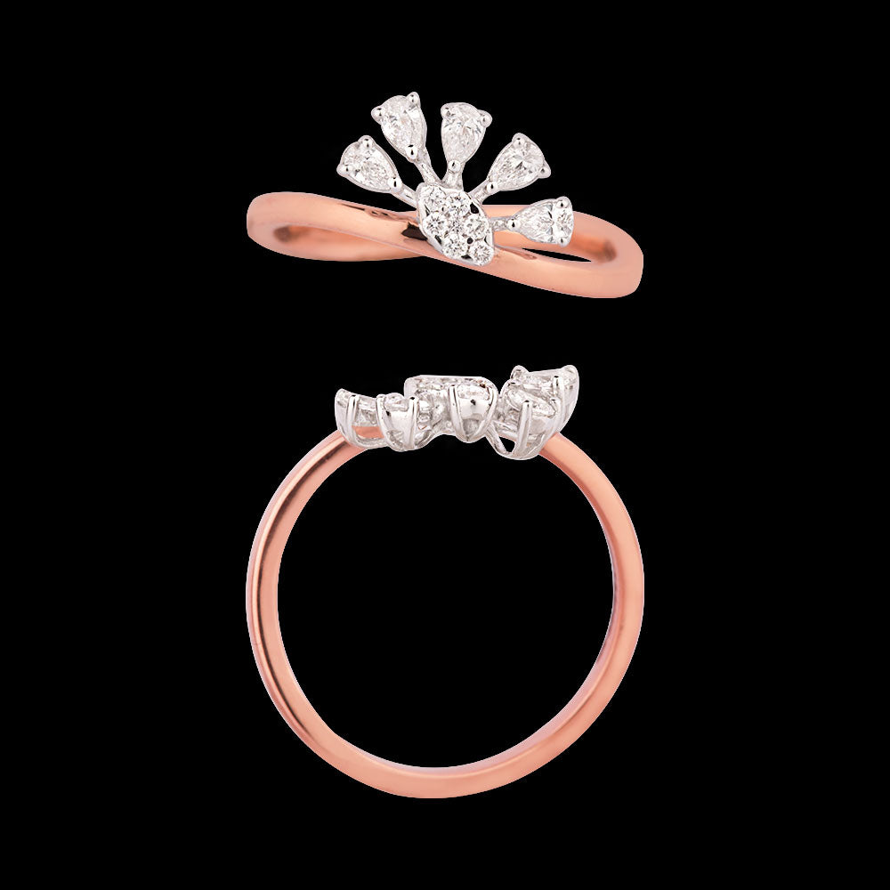 18K Two Tone Gold Diamond Ring - 0.259ct VVS-EF