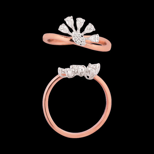 18K Two Tone Gold Diamond Ring - 0.259ct VVS-EF