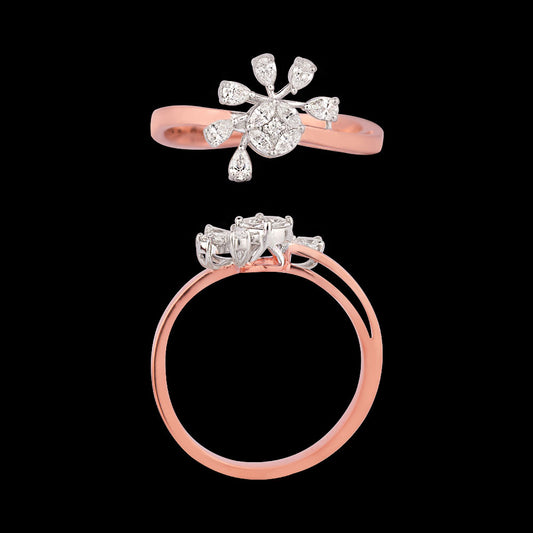 18K Two Tone Gold Diamond Ring - 0.282ct VVS-EF