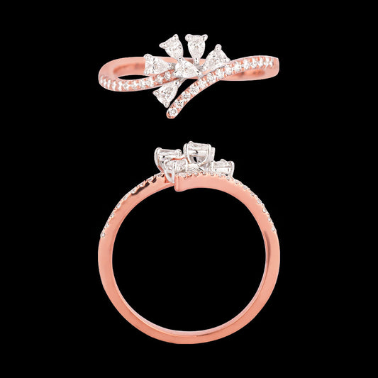 18K Two Tone Gold Diamond Ring - 0.324ct VVS-EF