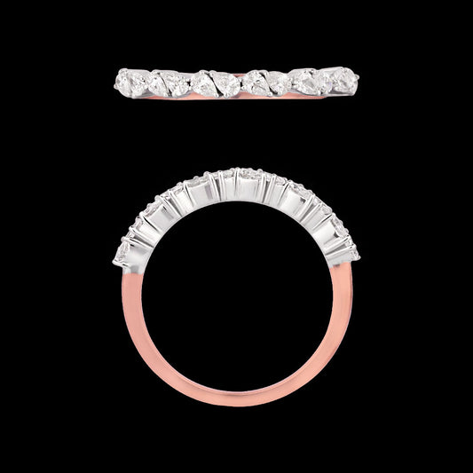 18K Two Tone Gold Diamond Ring - 0.48ct VVS-VS-EF