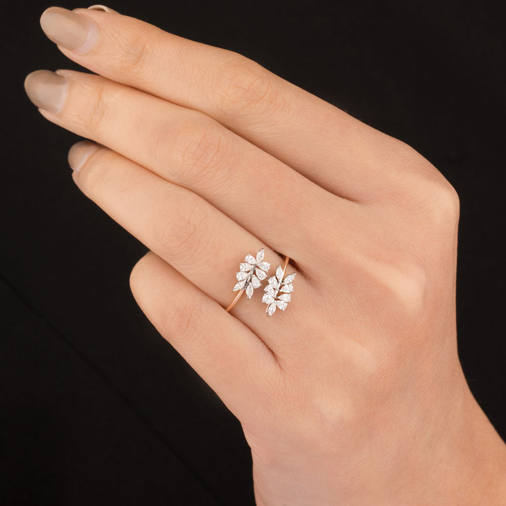 18K Two Tone Gold Diamond Ring - 0.497ct VVS-EF