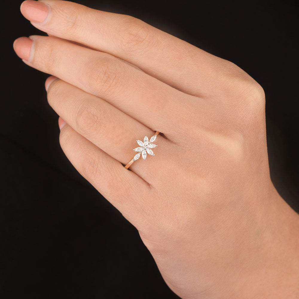 18K Two Tone Gold Diamond Ring - 0.28ct VVS-EF