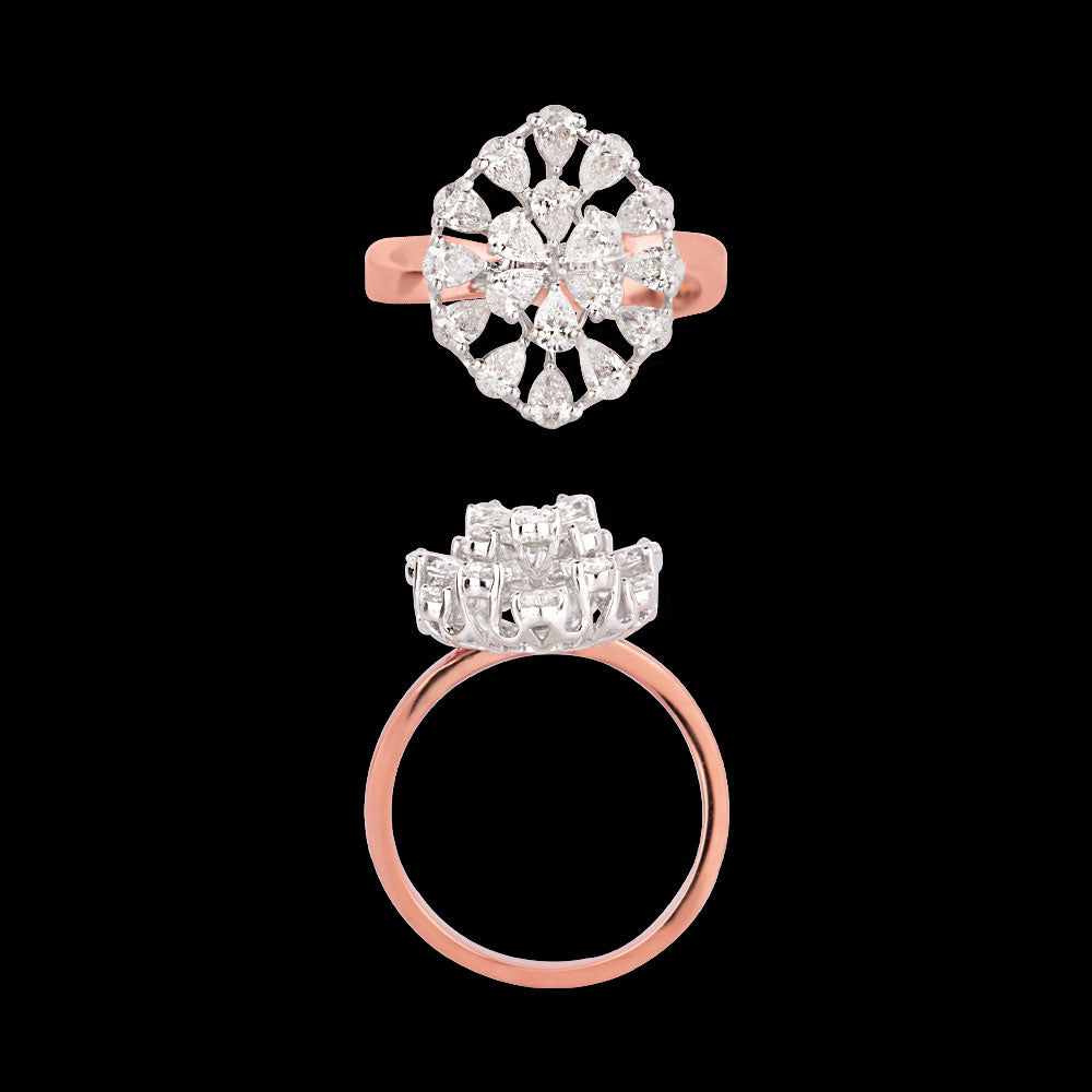 18K Two Tone Gold Diamond Ring - 1.31ct VVS-EF
