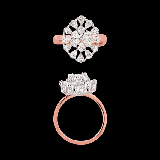 18K Two Tone Gold Diamond Ring - 1.31ct VVS-EF