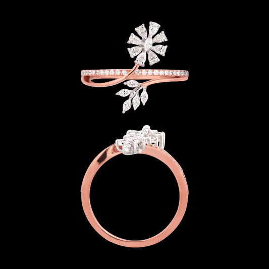 18K Two Tone Gold Diamond Ring - 0.432ct VVS-EF