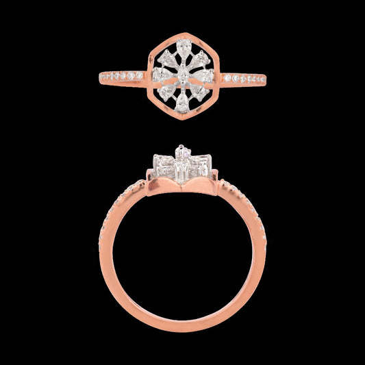 18K Two Tone Gold Diamond Ring - 0.281ct VVS-EF