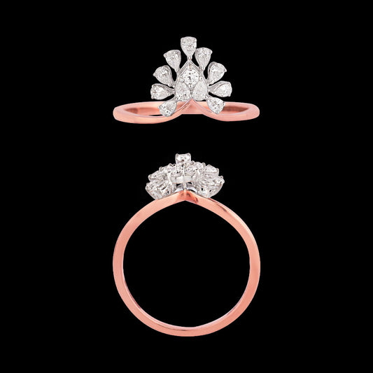 18K Two Tone Gold Diamond Ring - 0.478ct VVS-VS-EF