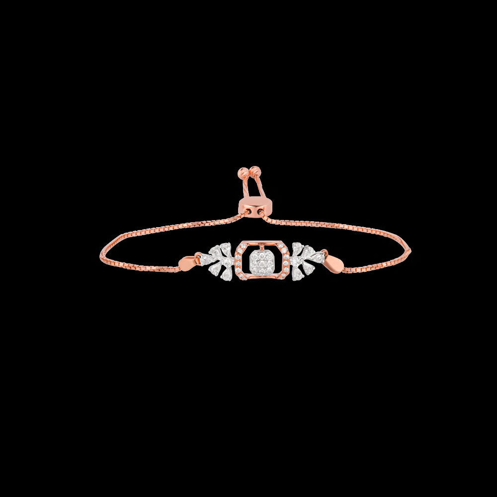 18K Two Tone Gold Diamond Bracelet - 0.529ct VVS-EF
