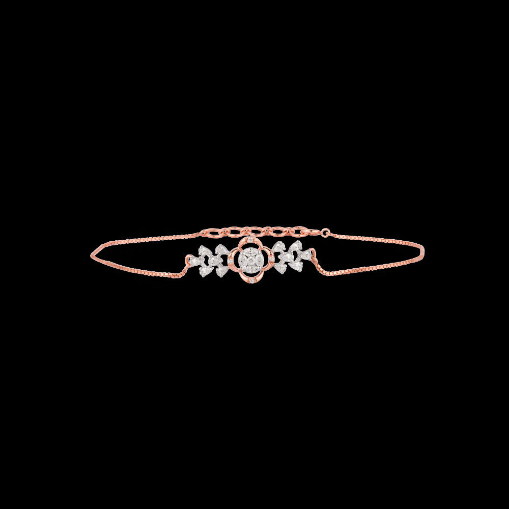 18K Two Tone Gold Diamond Bracelet - 0.552ct VVS-EF