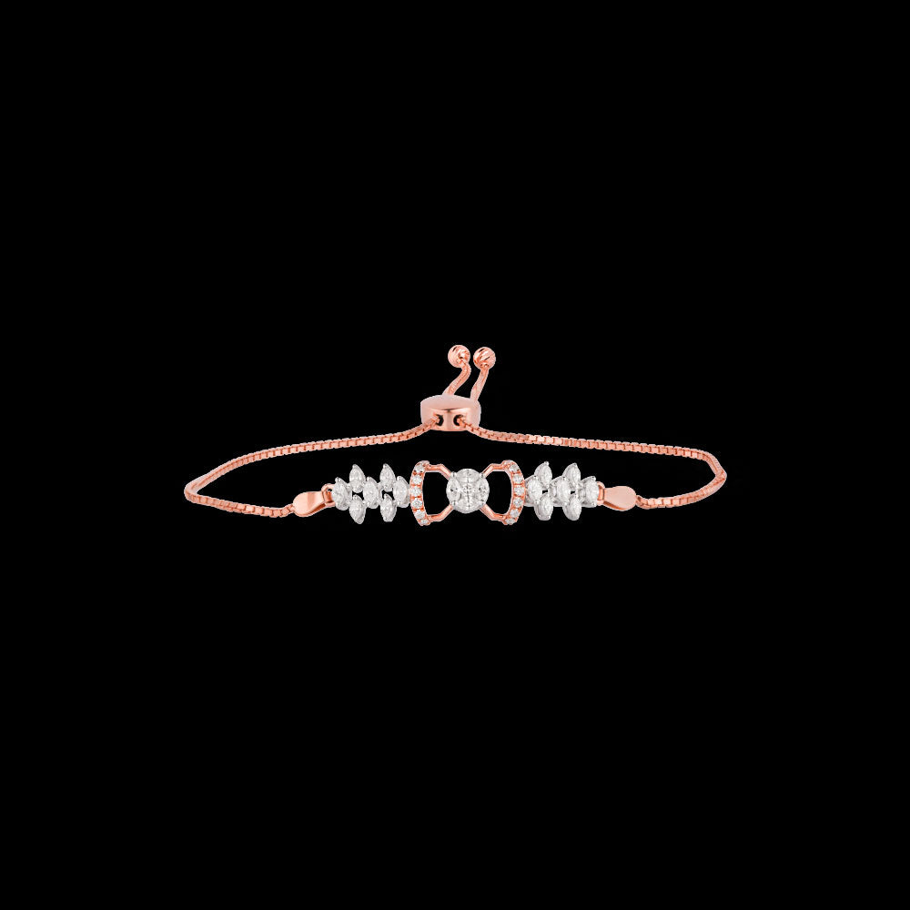 18K Two Tone Gold Diamond Bracelet - 0.562ct VVS-EF