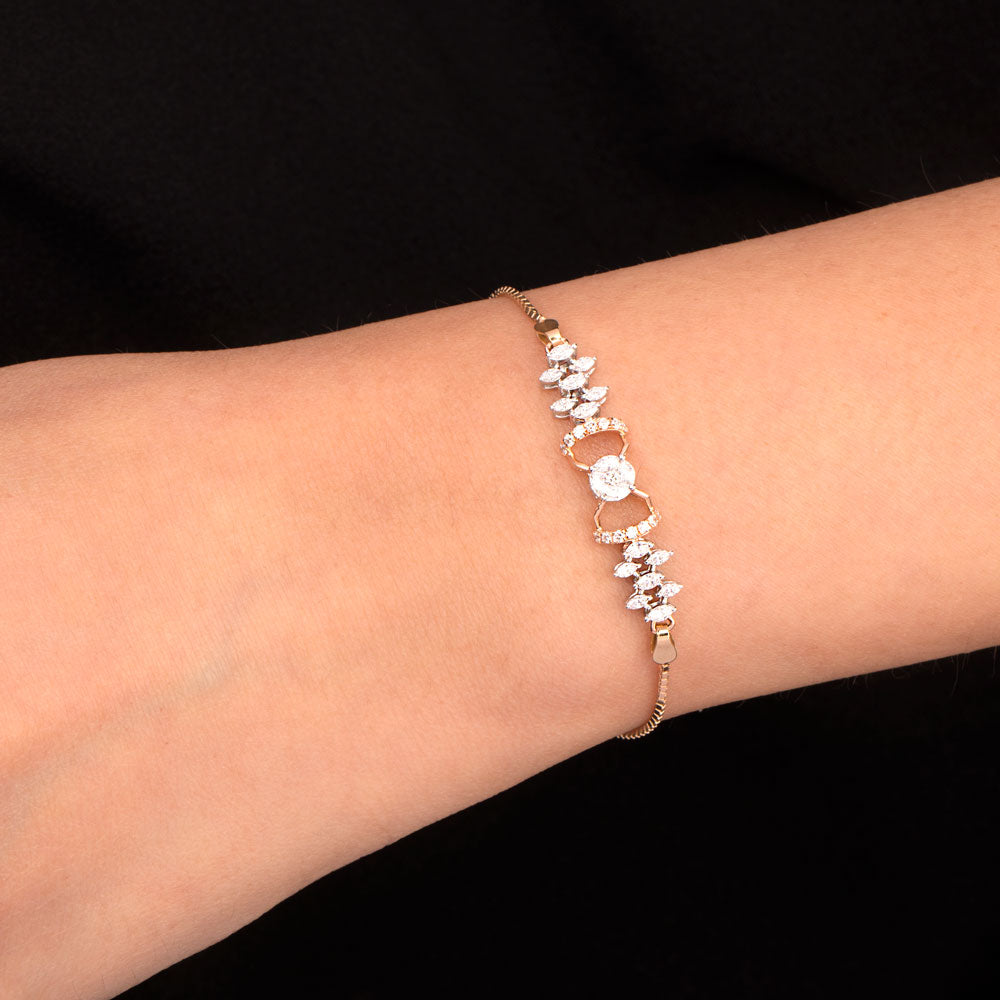 18K Two Tone Gold Diamond Bracelet - 0.669ct VVS-EF