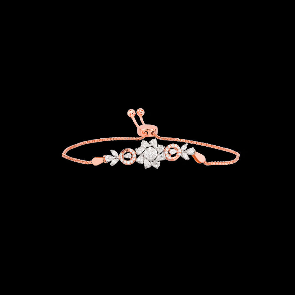 18K Two Tone Gold Diamond Bracelet - 1.021ct VVS-VS-EF