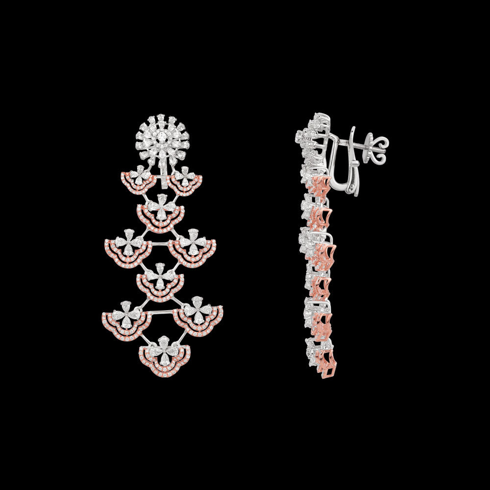 18K Two Tone Gold Diamond Pendant - 8.046ct VVS-EF