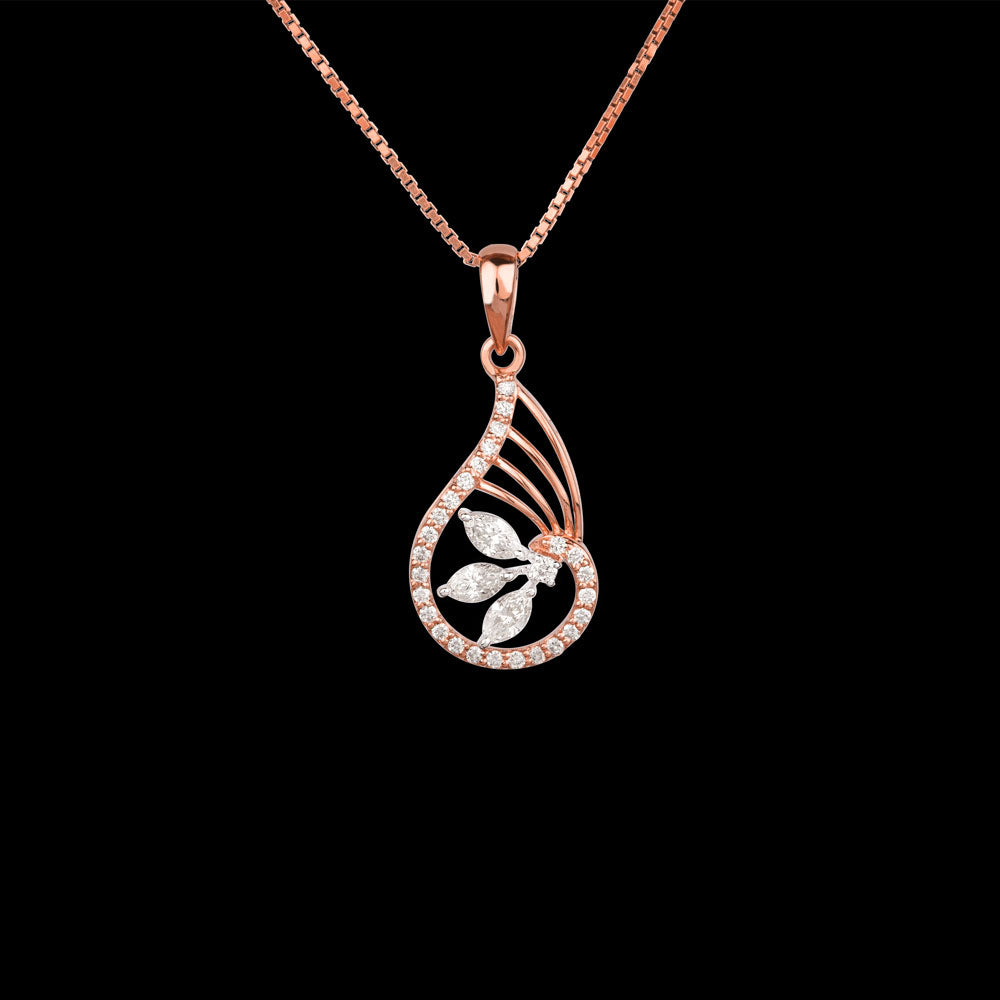 18K Two Tone Gold Diamond Pendant - 0.493ct VVS-VS-HI