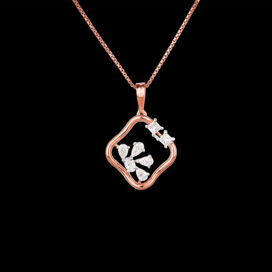 18K Two Tone Gold Diamond Pendant - 0.67ct VS-SI-EF