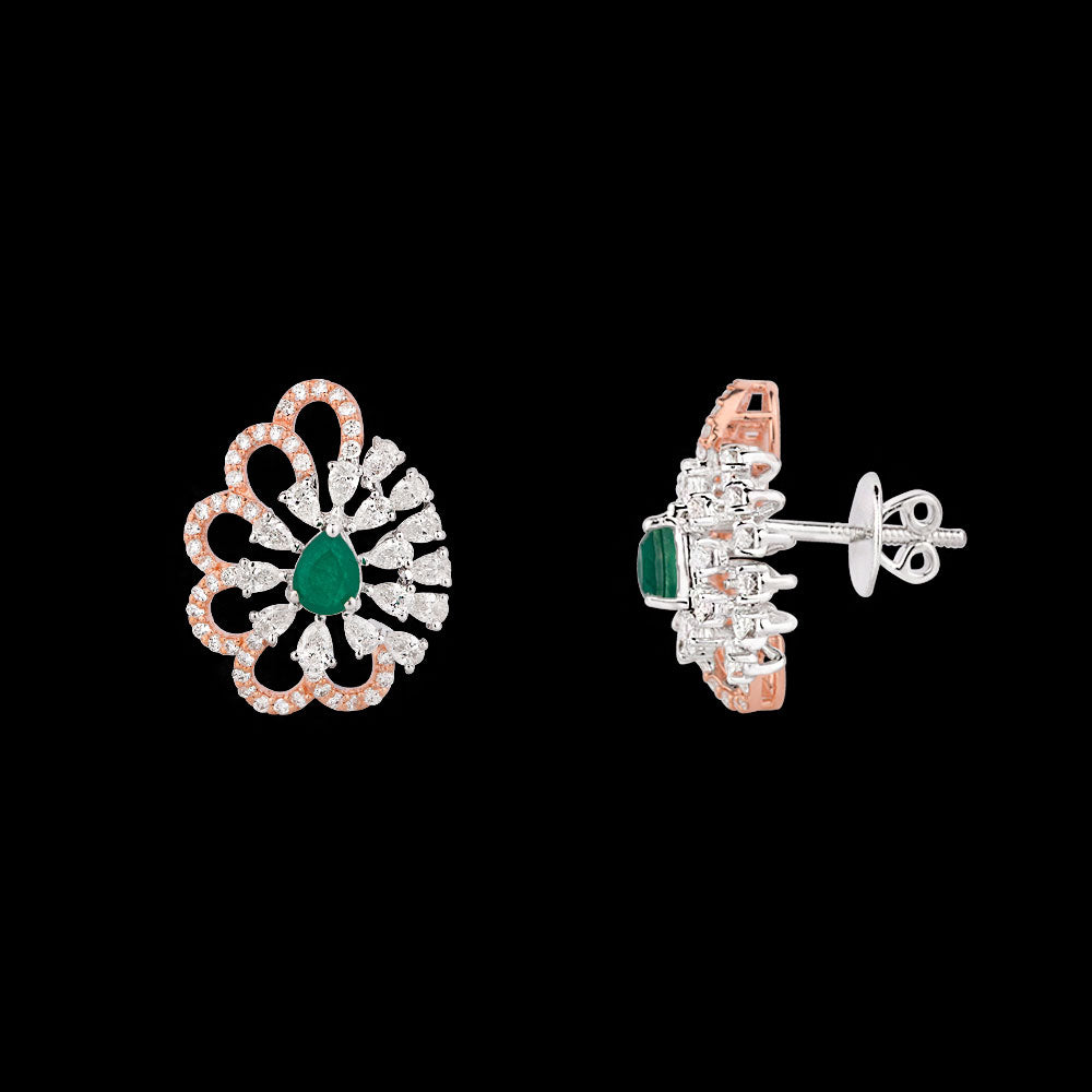 18K Two Tone Gold Diamond Jewellery - 1.698ct VS-SI-FG with Colour Stones