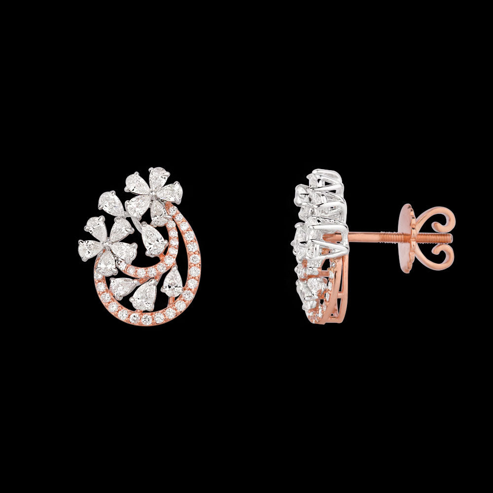 18K Two Tone Gold Diamond Pendant - 1.702ct VS-SI-FG