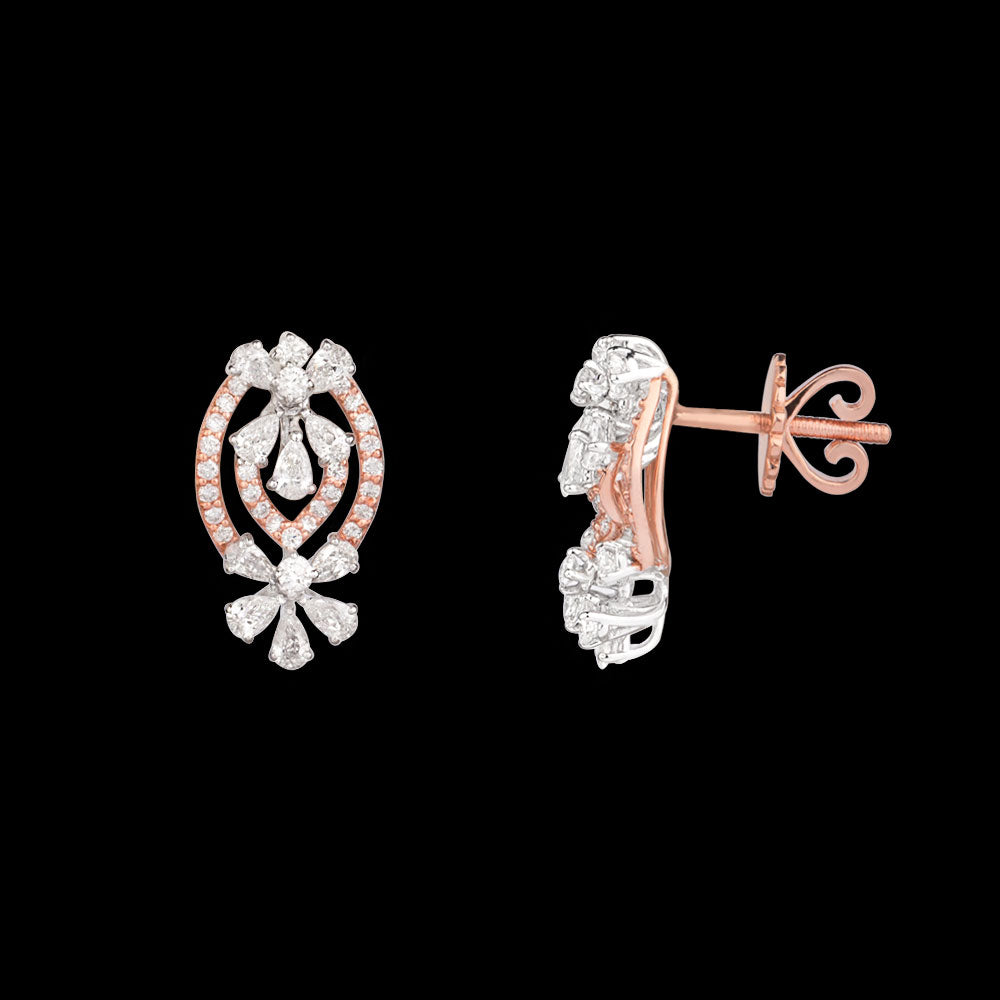 18K Two Tone Gold Diamond Pendant - 1.412ct VS-SI-EF