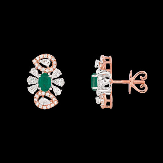 18K Two Tone Gold Diamond Pendant - 1.306ct VS-SI-EF with Colour Stones