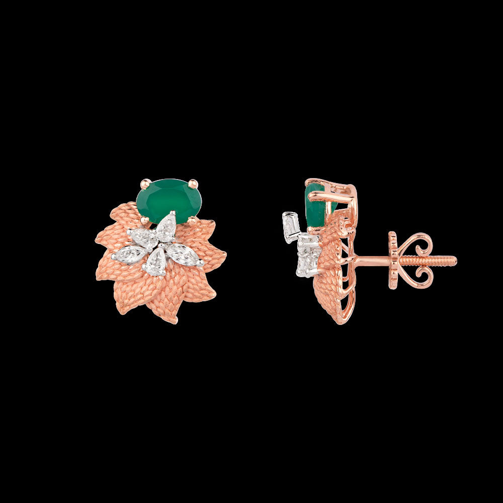 18K Two Tone Gold Diamond Pendant - 0.56ct VS-SI-EF with Colour Stones