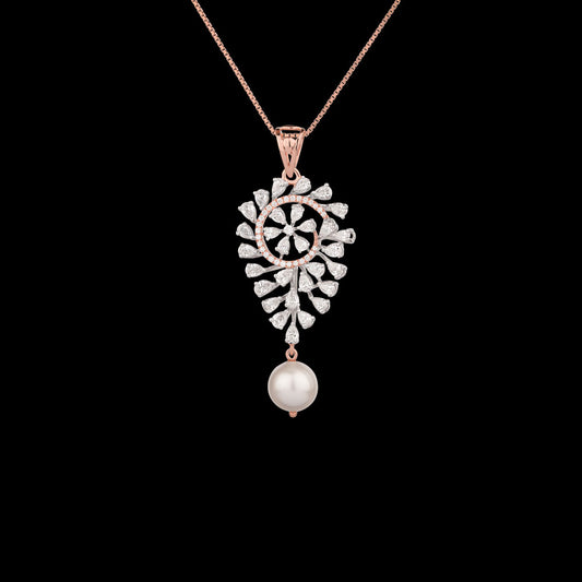 18K Two Tone Gold Diamond Pendant - 1.985ct VS-SI-FG with Colour Stones
