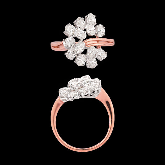 18K Two Tone Gold Diamond Ring - 1.72ct VS-SI-GH