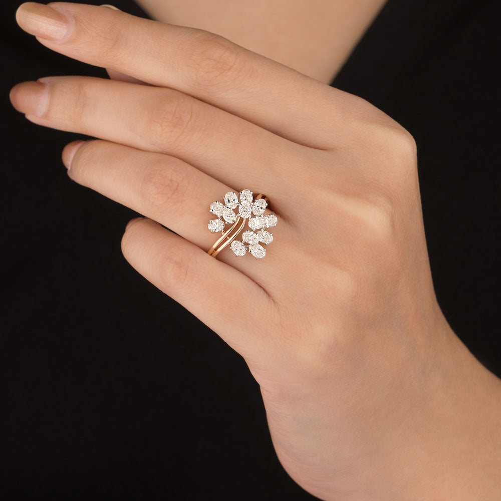 18K Two Tone Gold Diamond Ring - 1.72ct VS-SI-GH