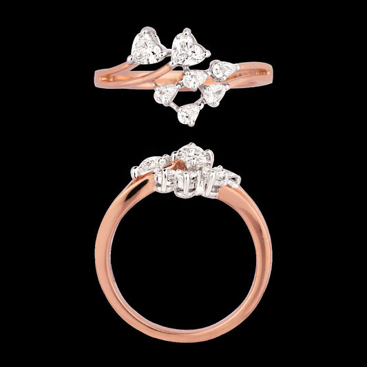 18K Two Tone Gold Diamond Ring - 0.535ct VVS-FG