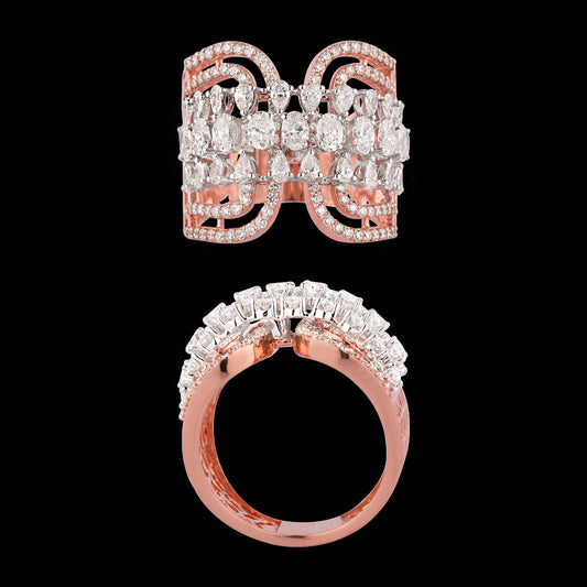 18K Two Tone Gold Diamond Ring - 1.969ct VVS-FG