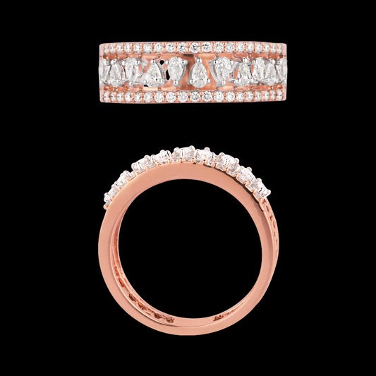 18K Two Tone Gold Diamond Ring - 0.553ct VVS-VS-EF
