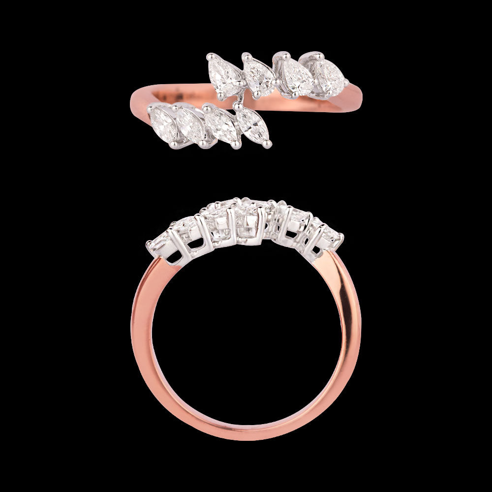 18K Two Tone Gold Diamond Ring - 0.479ct VVS-VS-EF