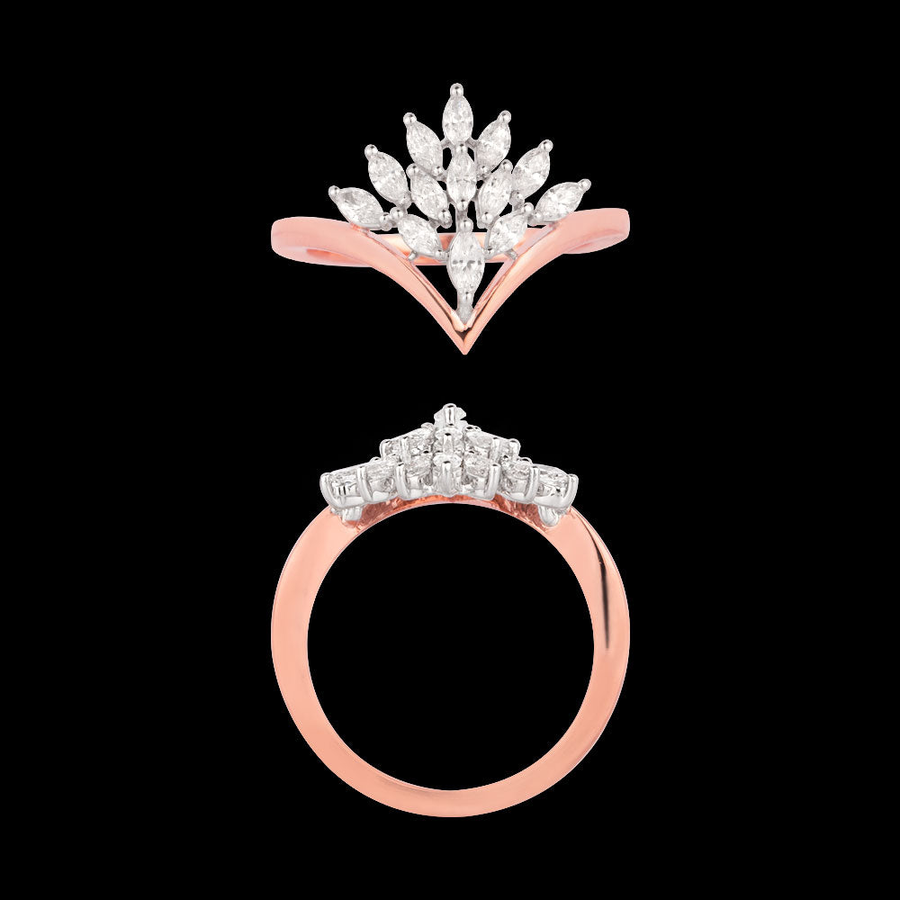 18K Rose Gold Diamond Ring - 0.53ct VVS-VS-EF