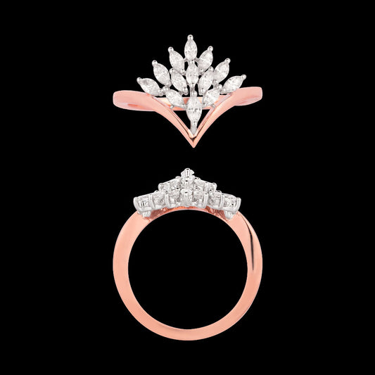 18K Rose Gold Diamond Ring - 0.53ct VVS-VS-EF