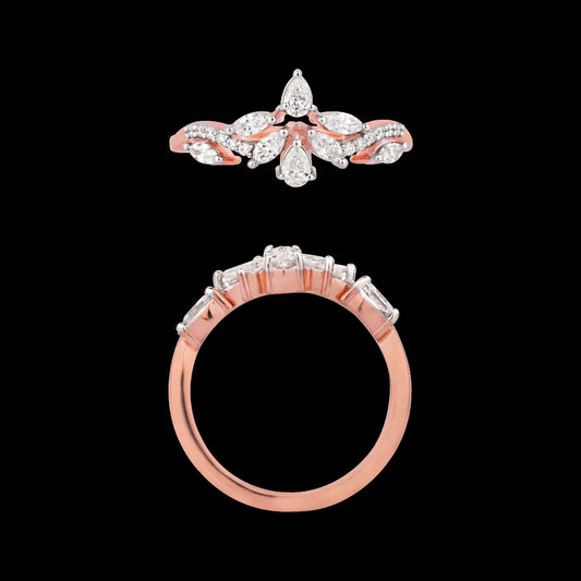 18K Two Tone Gold Diamond Ring - 0.459ct VVS-VS-EF