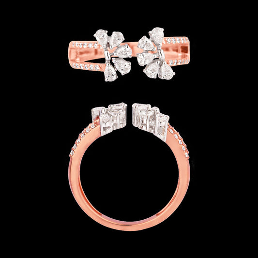 18K Two Tone Gold Diamond Ring - 0.51ct VVS-VS-EF