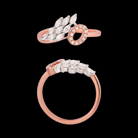18K Two Tone Gold Diamond Ring - 0.309ct VVS-VS-EF