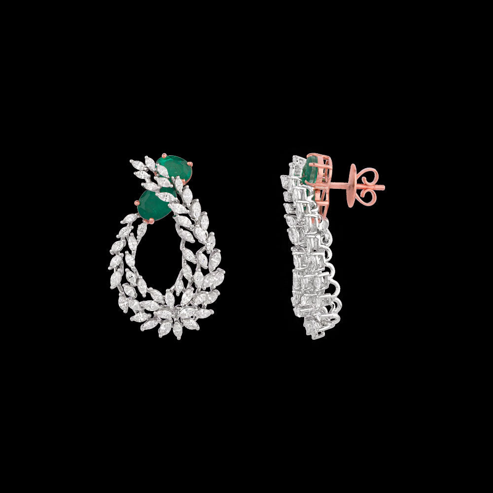 18K Two Tone Gold Diamond Jewellery - 3.24ct VVS-EF with Colour Stones