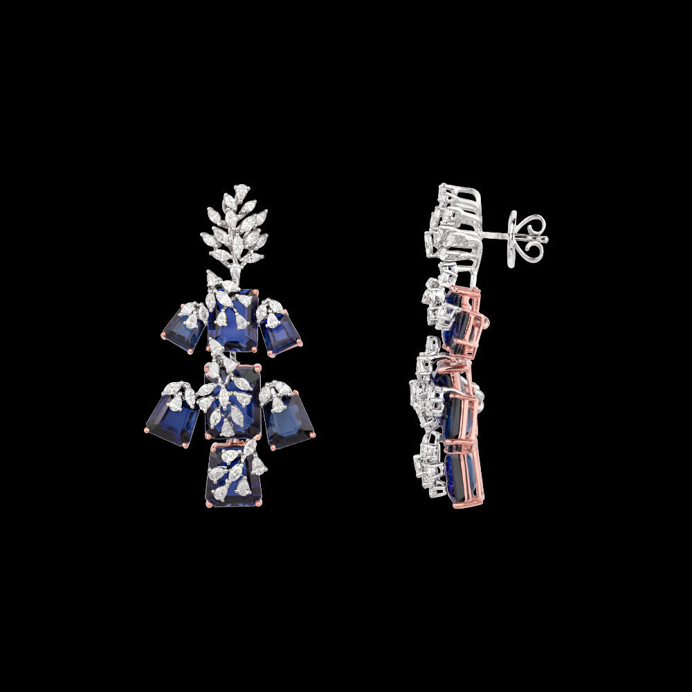 18K Two Tone Gold Diamond Jewellery - 3.94ct VS-SI-HI with Colour Stones
