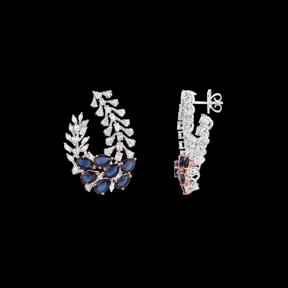 18K Two Tone Gold Diamond Jewellery - 4.33ct VVS-EF with Colour Stones