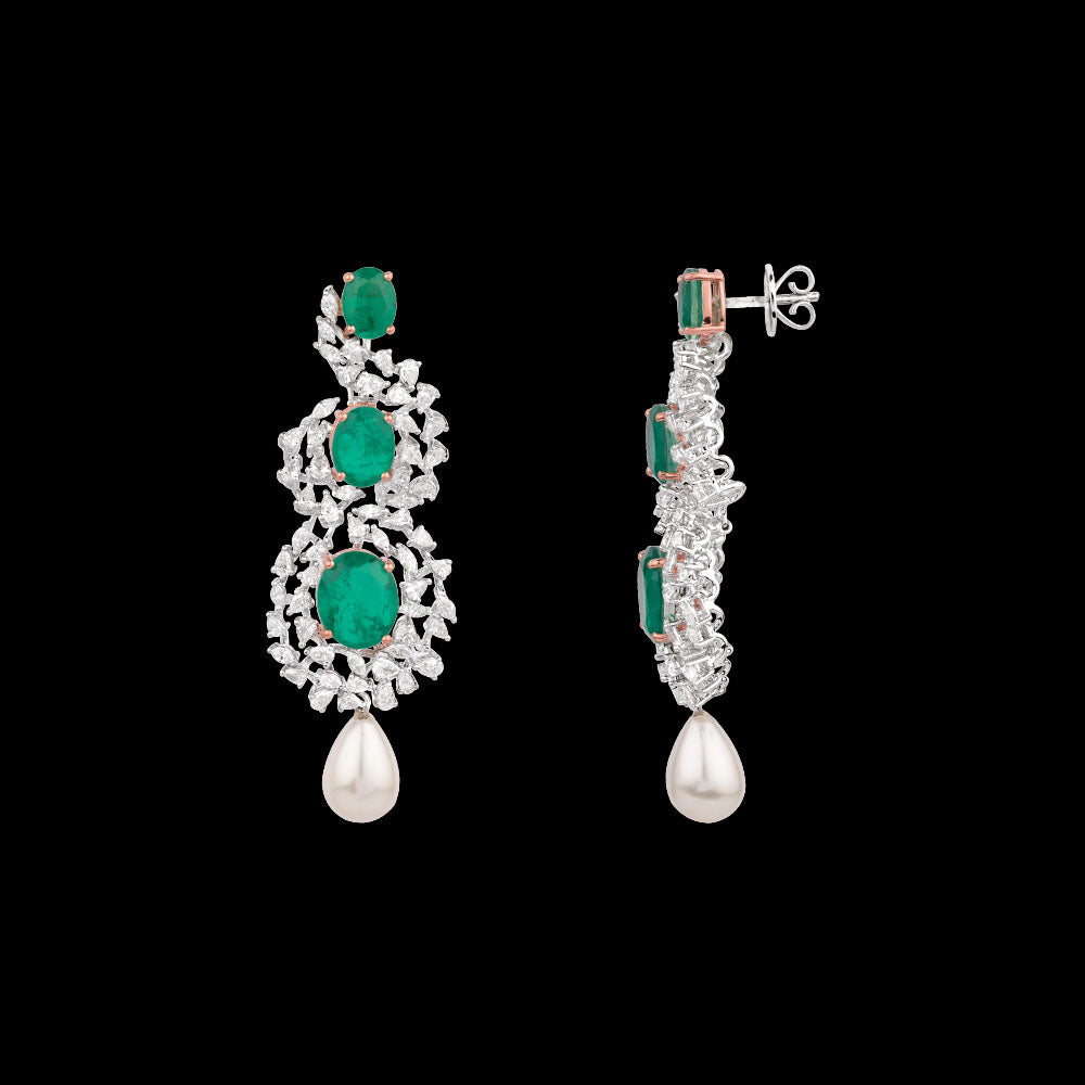 18K Two Tone Gold Diamond Jewellery - 4.66ct VVS-EF with Colour Stones