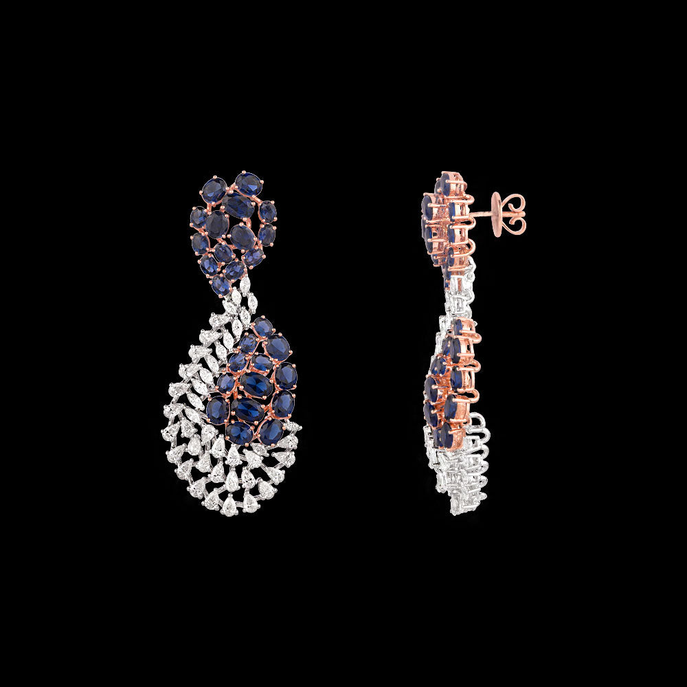 18K Two Tone Gold Diamond Jewellery - 5.16ct VVS-EF with Colour Stones