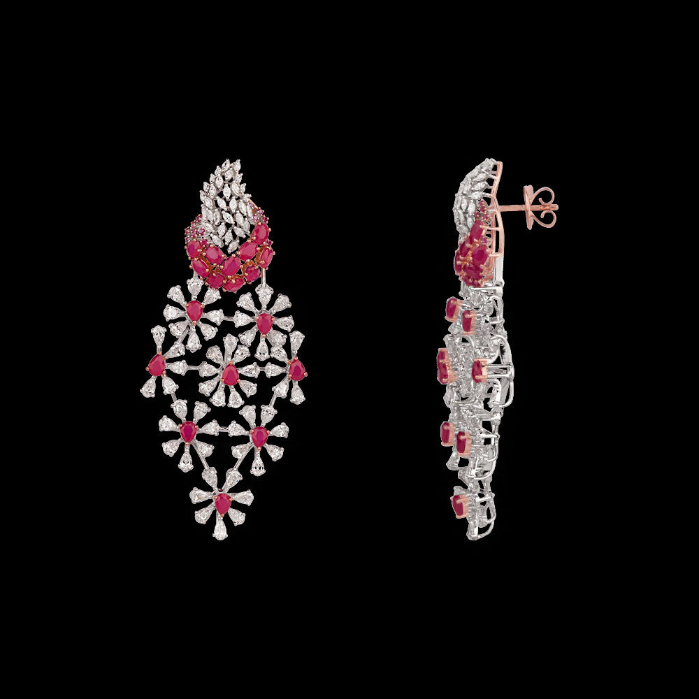 18K Two Tone Gold Diamond Jewellery - 9.44ct VVS-EF with Colour Stones