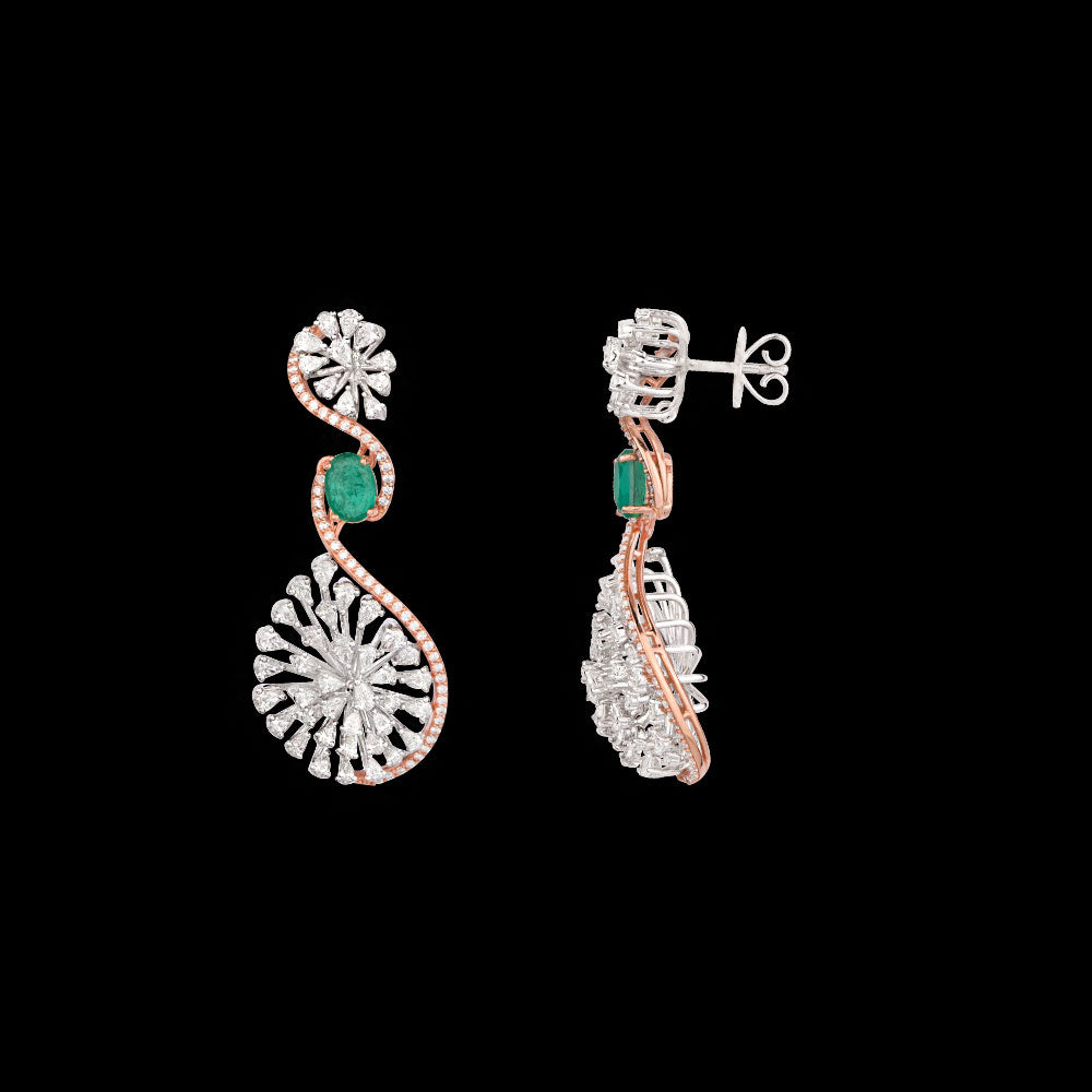 18K Two Tone Gold Diamond Jewellery - 3.61ct VVS-EF with Colour Stones