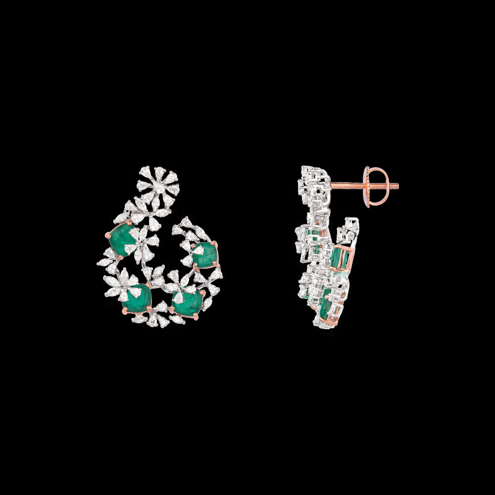 18K Two Tone Gold Diamond Jewellery - 4.02ct VVS-EF with Colour Stones