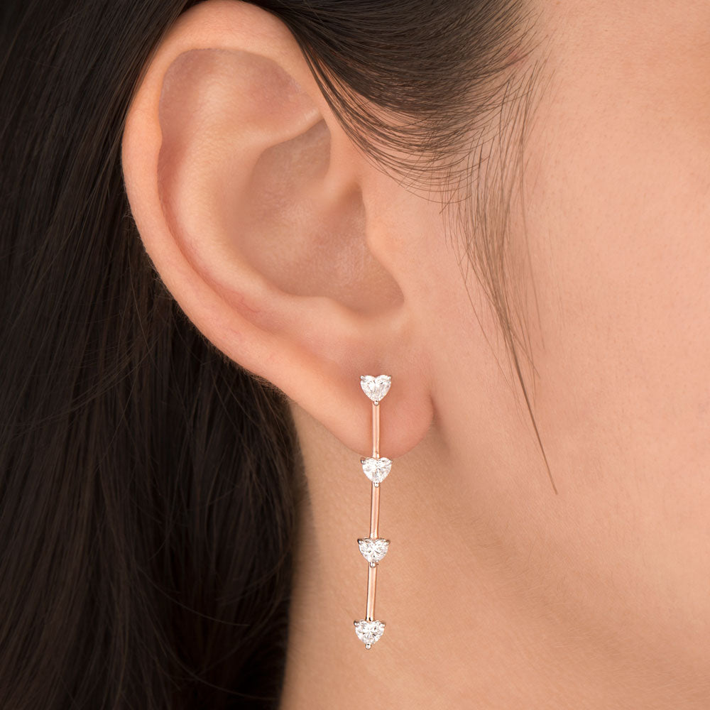 18K Two Tone Gold Diamond Earrings - 1.227ct VVS-VS-FG